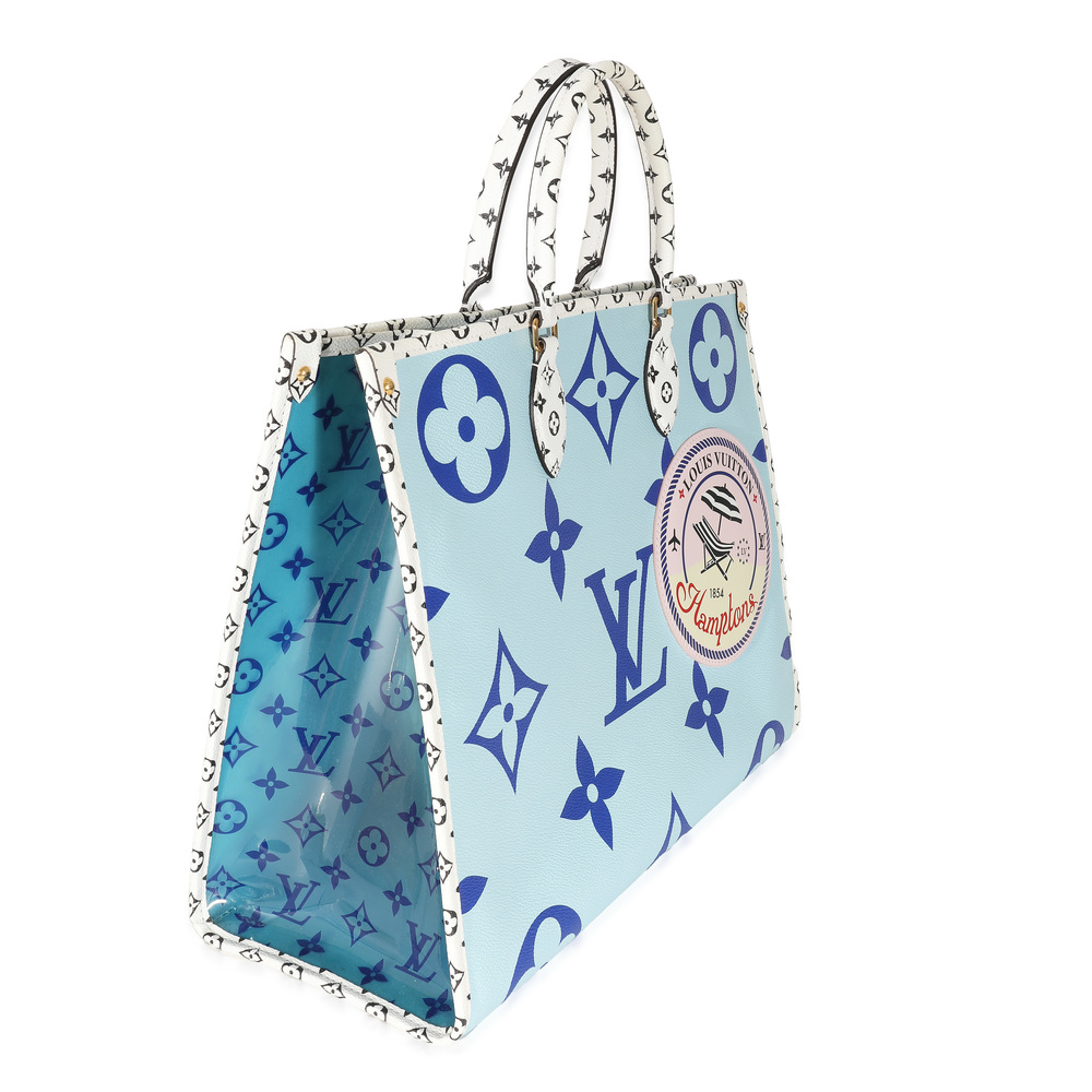 Louis Vuitton Limited Edition Blue Monogram Giant Hamptons Onthego - Picture 3 of 8
